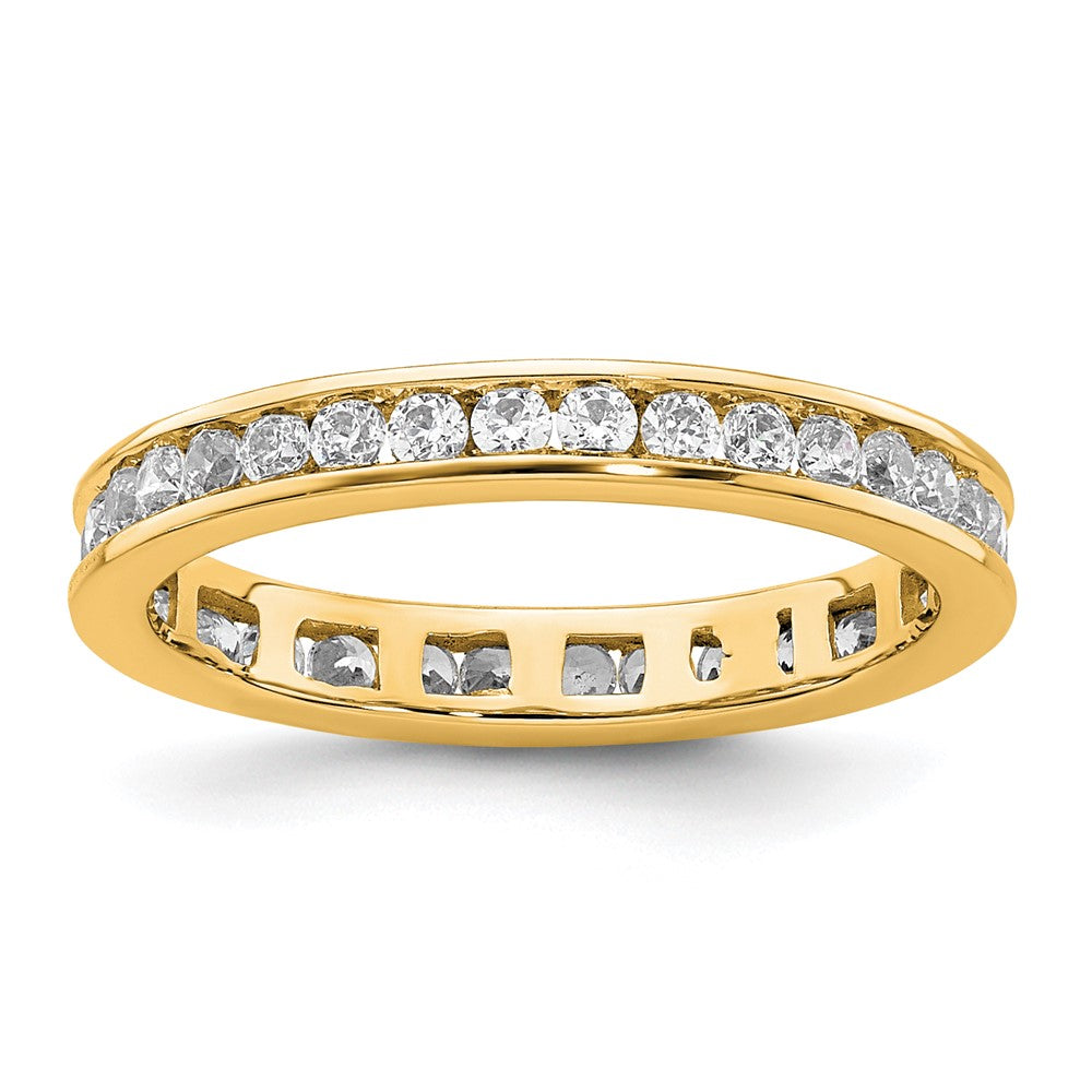 14k Polished Channel-set 1/2 carat Diamond Complete Eternity Band