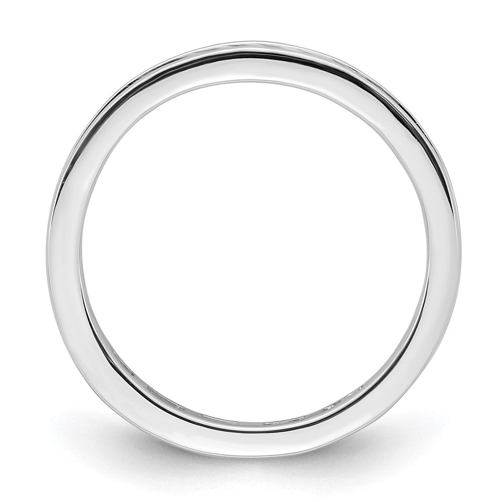 14k White Gold Polished Channel-set 1/2 carat Diamond Complete Eternity Band