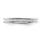 14k White Gold Polished Channel-set 1/2 carat Diamond Complete Eternity Band