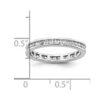 14k White Gold Polished Channel-set 1/2 carat Diamond Complete Eternity Band