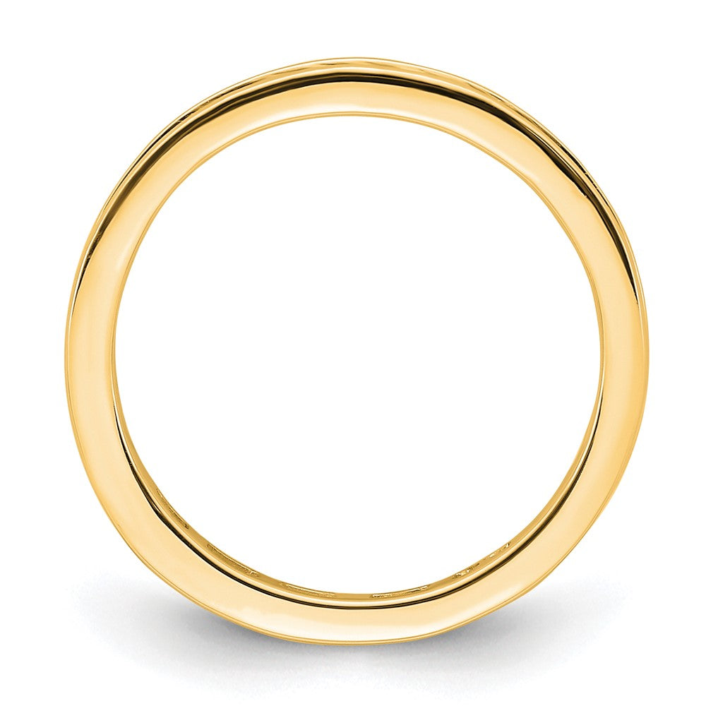 14k Polished Channel-set 1/2 carat Diamond Complete Eternity Band