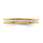 14k Polished Channel-set 1/2 carat Diamond Complete Eternity Band