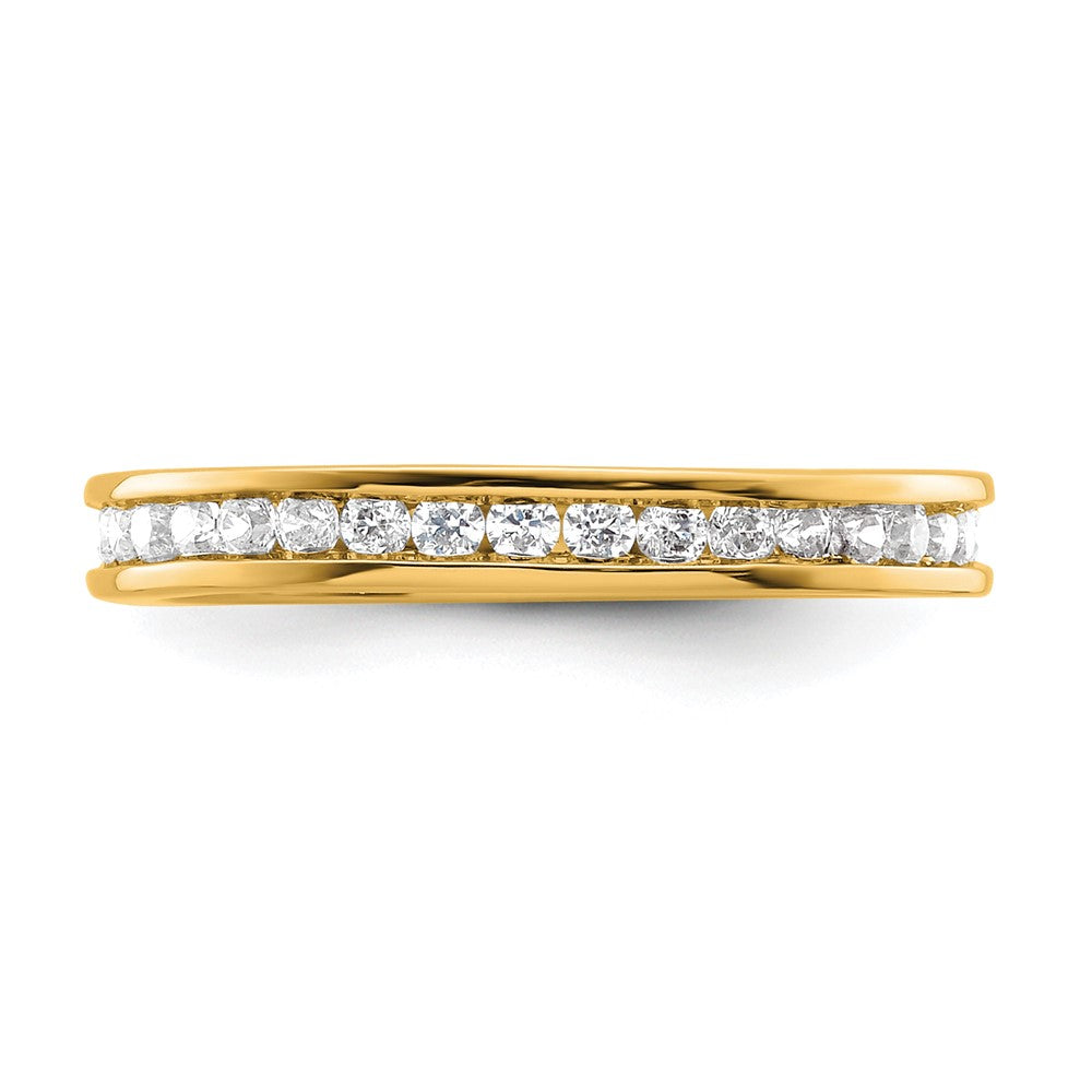 14k Polished Channel-set 1/2 carat Diamond Complete Eternity Band
