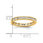 14k Polished Channel-set 1/2 carat Diamond Complete Eternity Band
