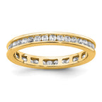 14k Polished Channel-set 1/2 carat Diamond Complete Eternity Band