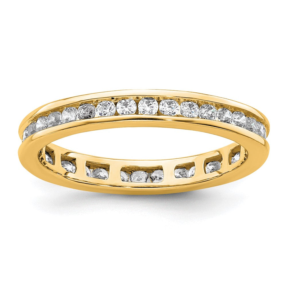 14k Polished Channel-set 1/2 carat Diamond Complete Eternity Band