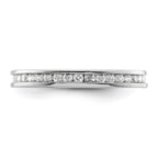 14k White Gold Polished Channel-set 1/2 carat Diamond Complete Eternity Band
