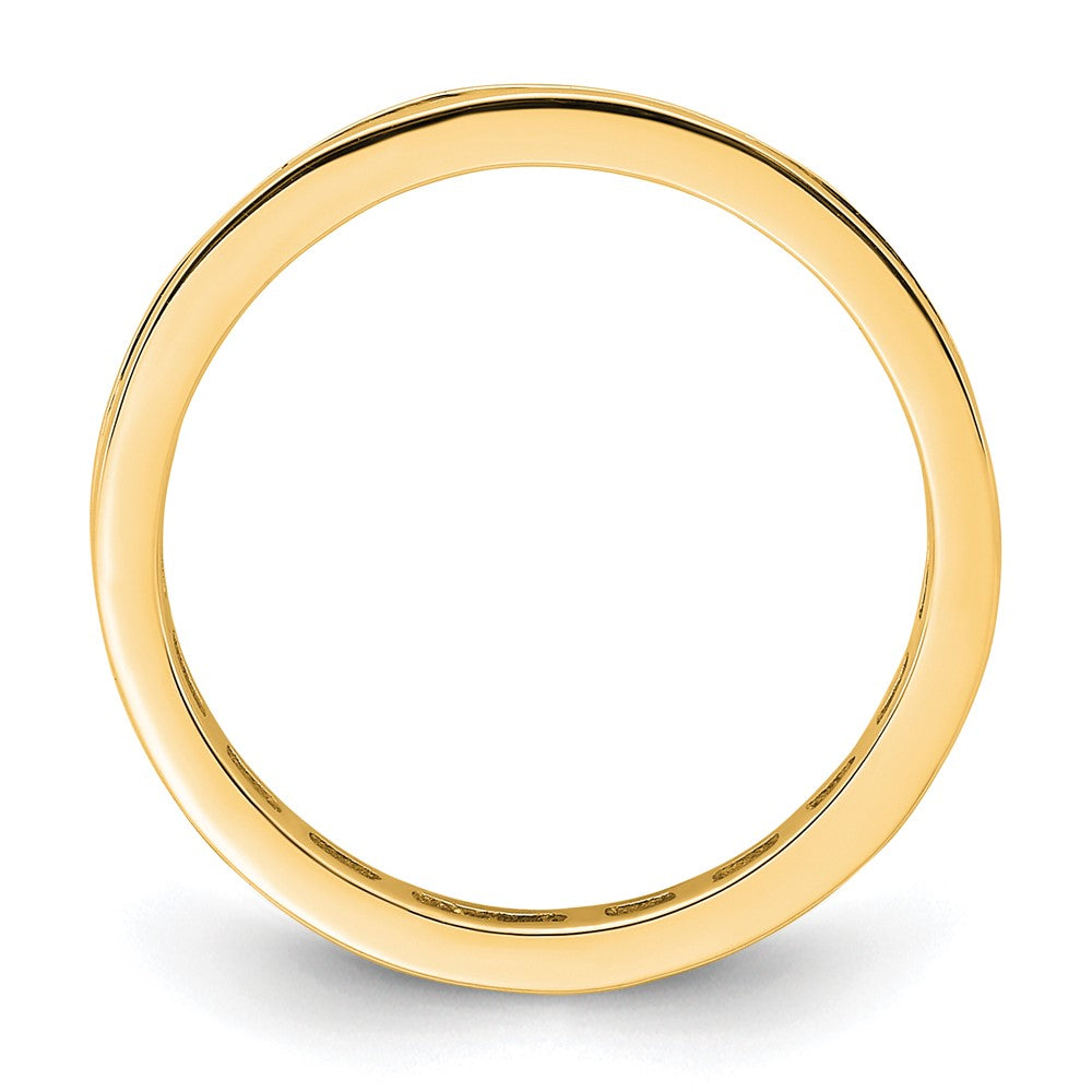 14k Polished Channel-set 1/2 carat Diamond Complete Eternity Band