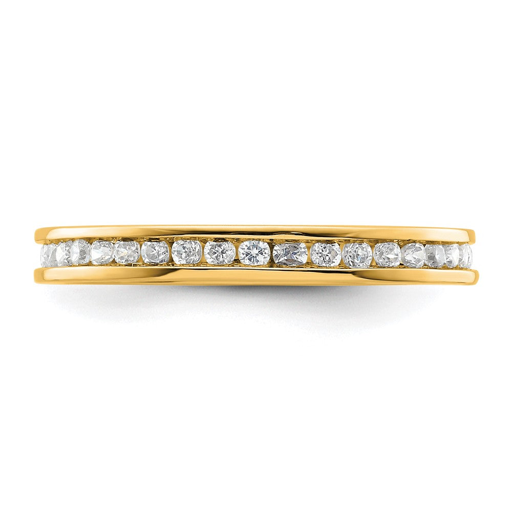 14k Polished Channel-set 1/2 carat Diamond Complete Eternity Band