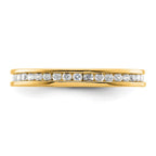 14k Polished Channel-set 1/2 carat Diamond Complete Eternity Band