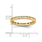 14k Polished Channel-set 1/2 carat Diamond Complete Eternity Band