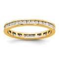 14k Polished Channel-set 1/2 carat Diamond Complete Eternity Band