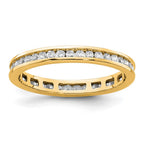 14k Polished Channel-set 1/2 carat Diamond Complete Eternity Band