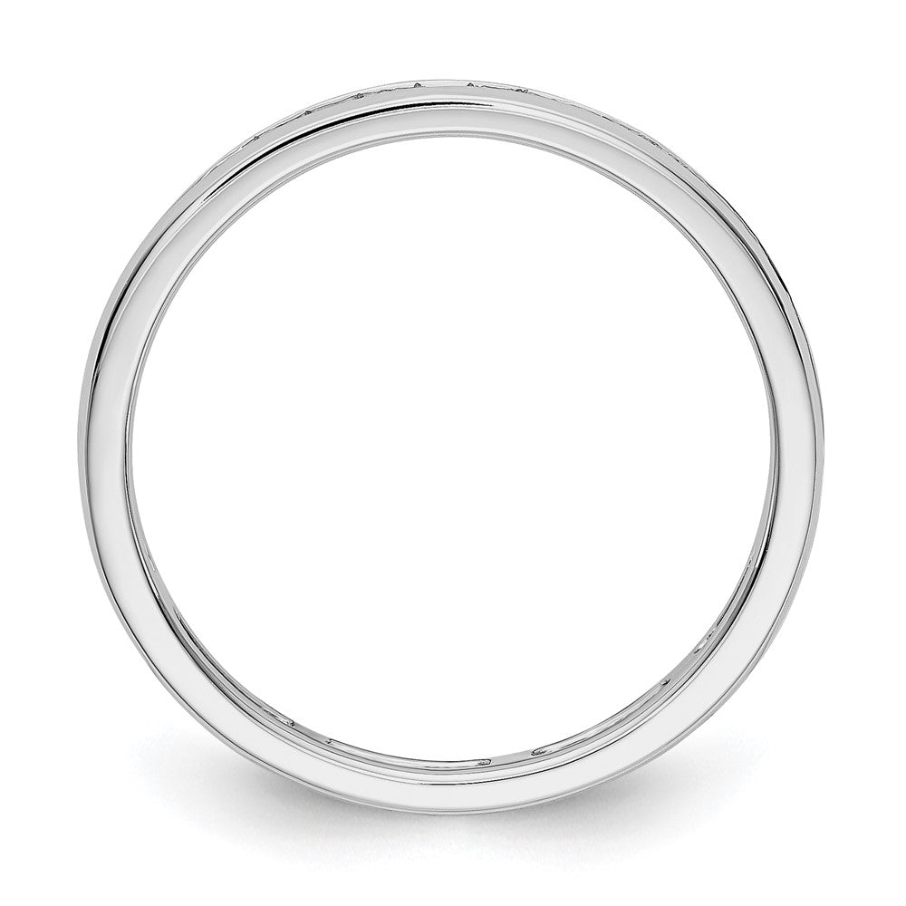 14k White Gold Polished Channel-set 1/2 carat Diamond Complete Eternity Band