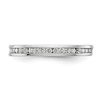 14k White Gold Polished Channel-set 1/2 carat Diamond Complete Eternity Band