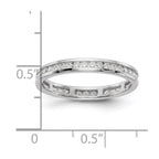 14k White Gold Polished Channel-set 1/2 carat Diamond Complete Eternity Band