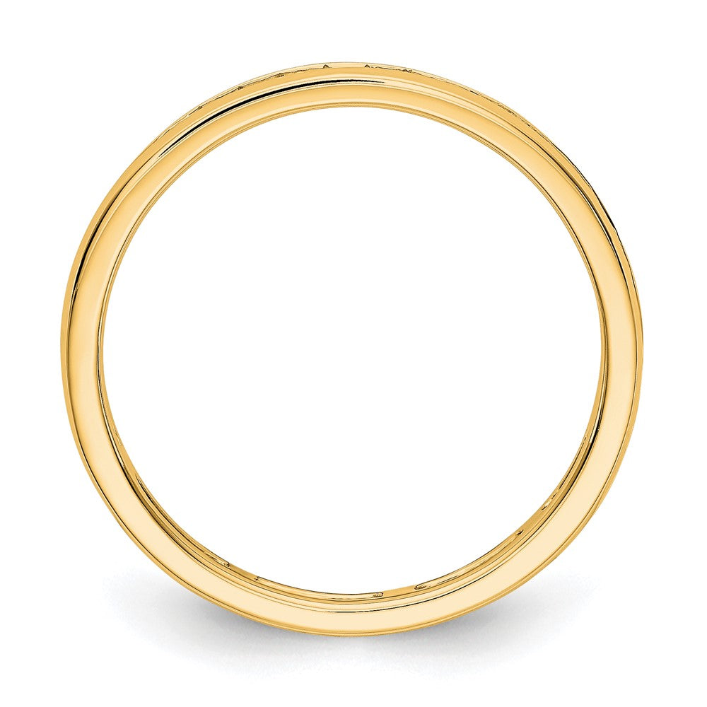 14k Polished Channel-set 1/2 carat Diamond Complete Eternity Band