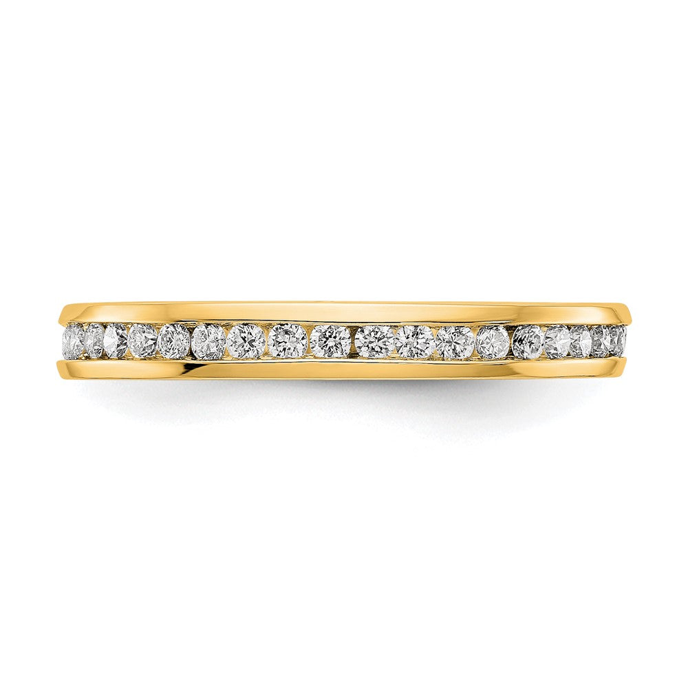 14k Polished Channel-set 1/2 carat Diamond Complete Eternity Band
