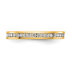 14k Polished Channel-set 1/2 carat Diamond Complete Eternity Band