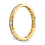 14k Polished Channel-set 1/2 carat Diamond Complete Eternity Band
