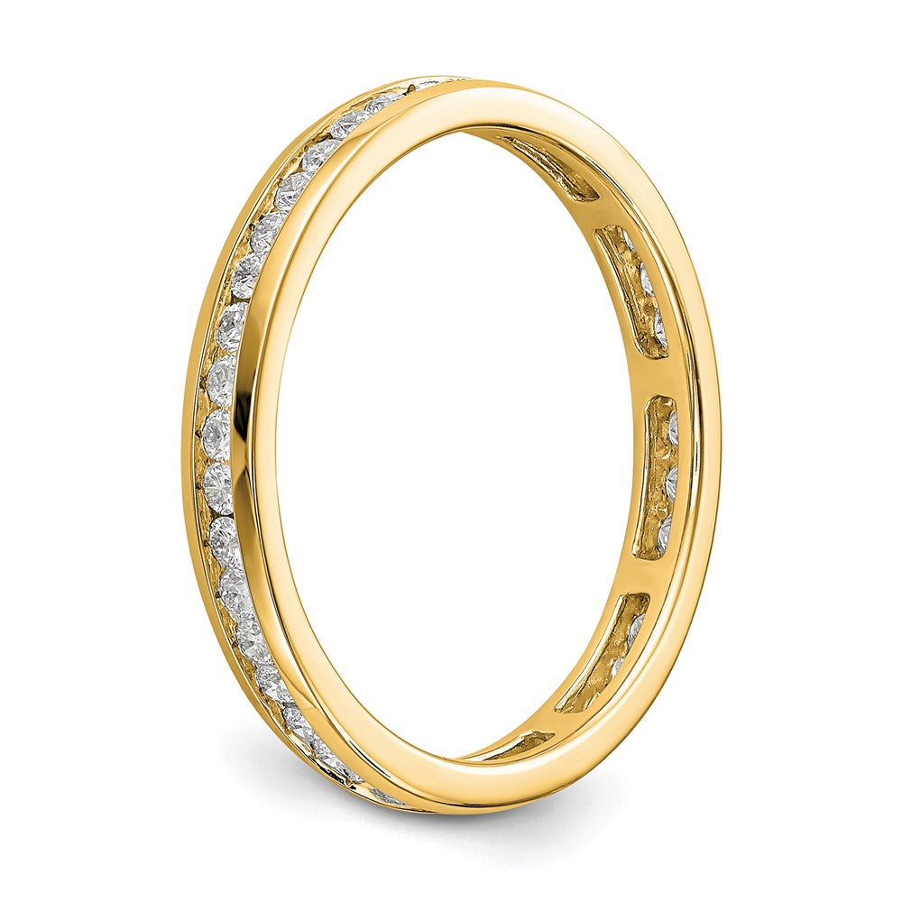 14k Polished Channel-set 1/2 carat Diamond Complete Eternity Band