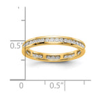 14k Polished Channel-set 1/2 carat Diamond Complete Eternity Band