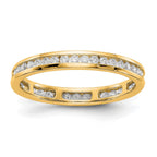 14k Polished Channel-set 1/2 carat Diamond Complete Eternity Band