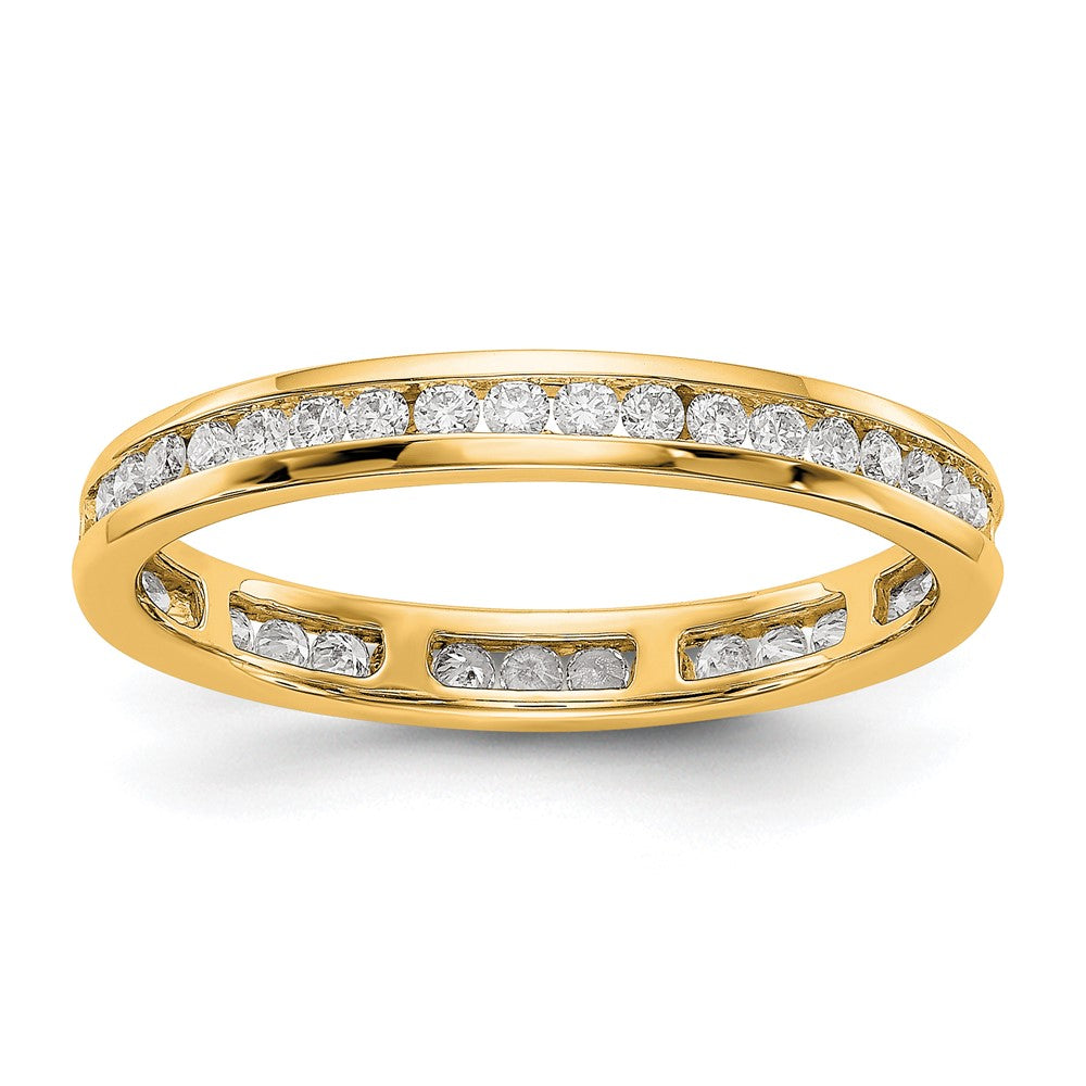 14k Polished Channel-set 1/2 carat Diamond Complete Eternity Band