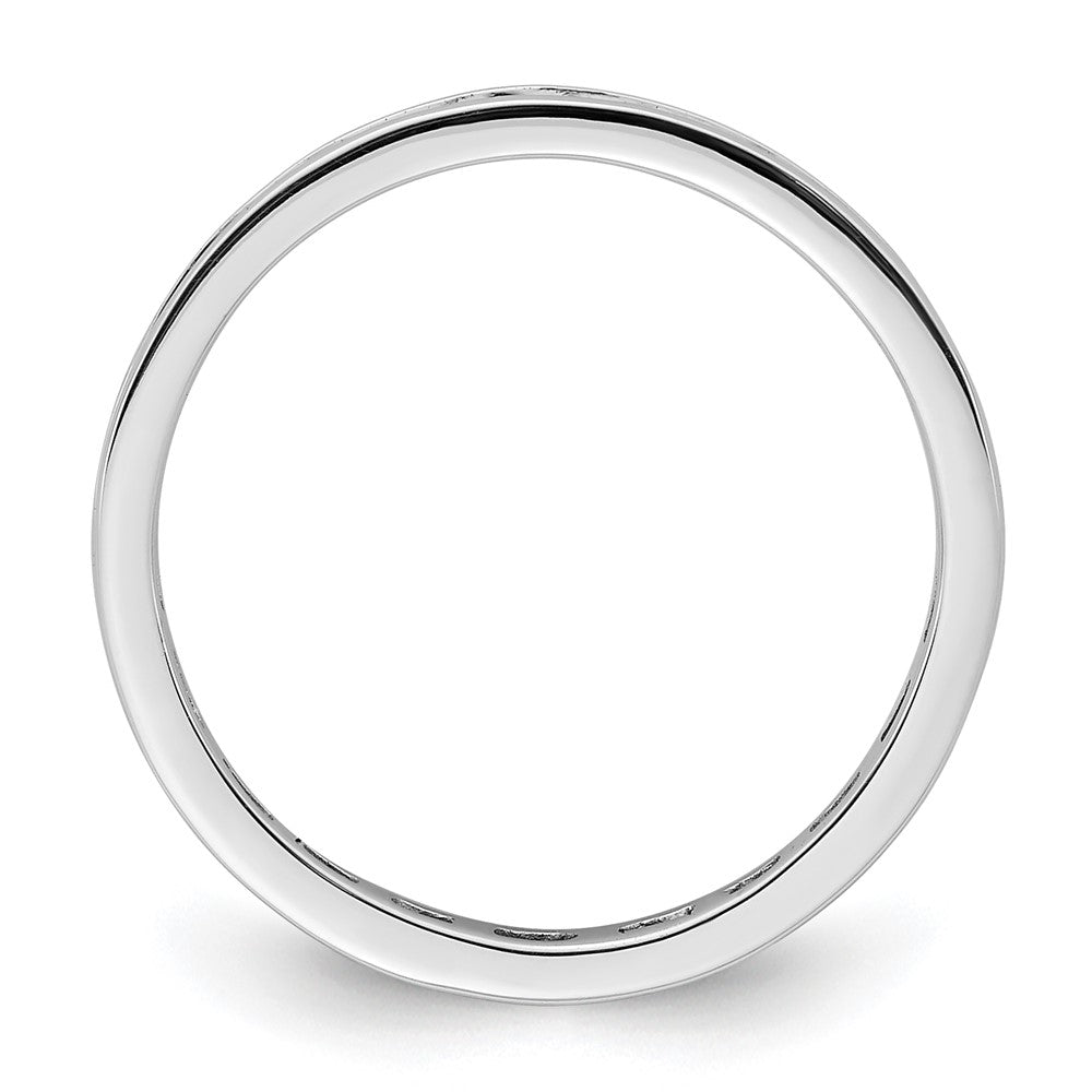 14k White Gold Polished Channel-set 1/2 carat Diamond Complete Eternity Band