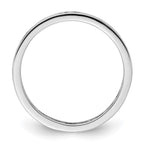 14k White Gold Polished Channel-set 1/2 carat Diamond Complete Eternity Band