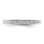 14k White Gold Polished Channel-set 1/2 carat Diamond Complete Eternity Band