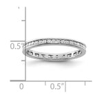 14k White Gold Polished Channel-set 1/2 carat Diamond Complete Eternity Band