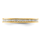 14k Polished Channel-set 1/2 carat Diamond Complete Eternity Band