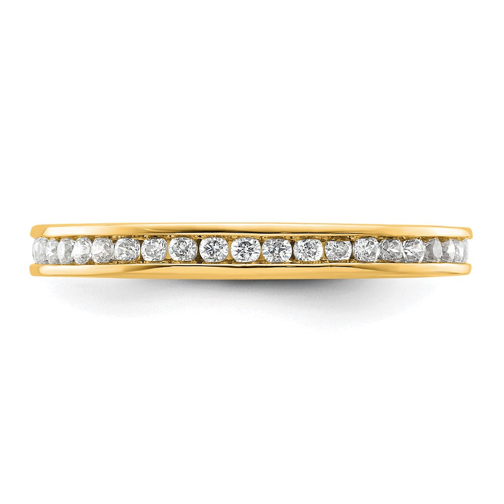 14k Polished Channel-set 1/2 carat Diamond Complete Eternity Band