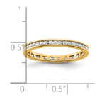 14k Polished Channel-set 1/2 carat Diamond Complete Eternity Band