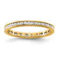14k Polished Channel-set 1/2 carat Diamond Complete Eternity Band