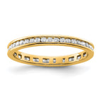 14k Polished Channel-set 1/2 carat Diamond Complete Eternity Band