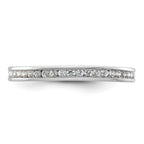 14k White Gold Polished Channel-set 1/2 carat Diamond Complete Eternity Band