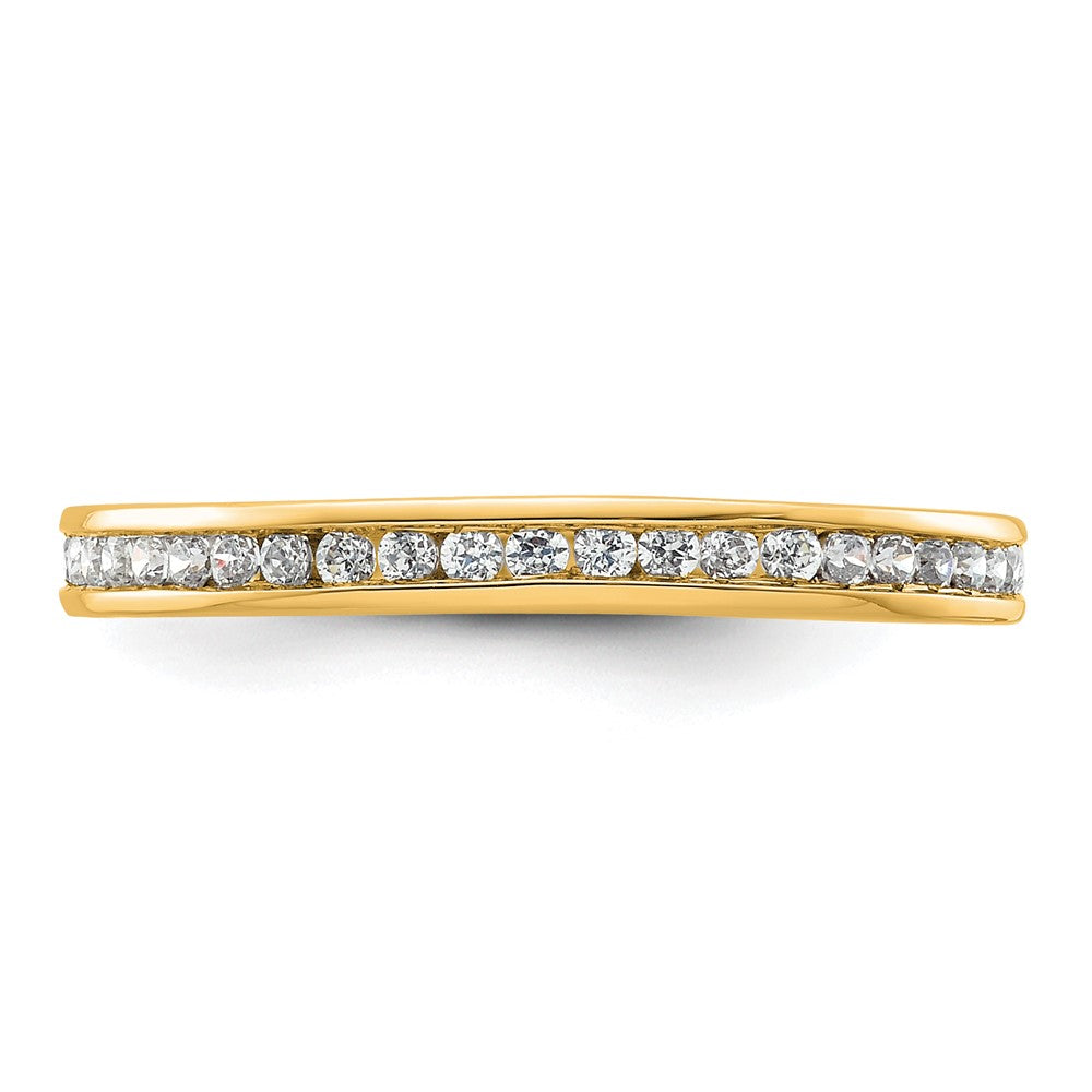 14k Polished Channel-set 1/2 carat Diamond Complete Eternity Band