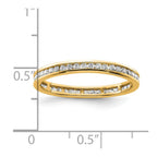 14k Polished Channel-set 1/2 carat Diamond Complete Eternity Band