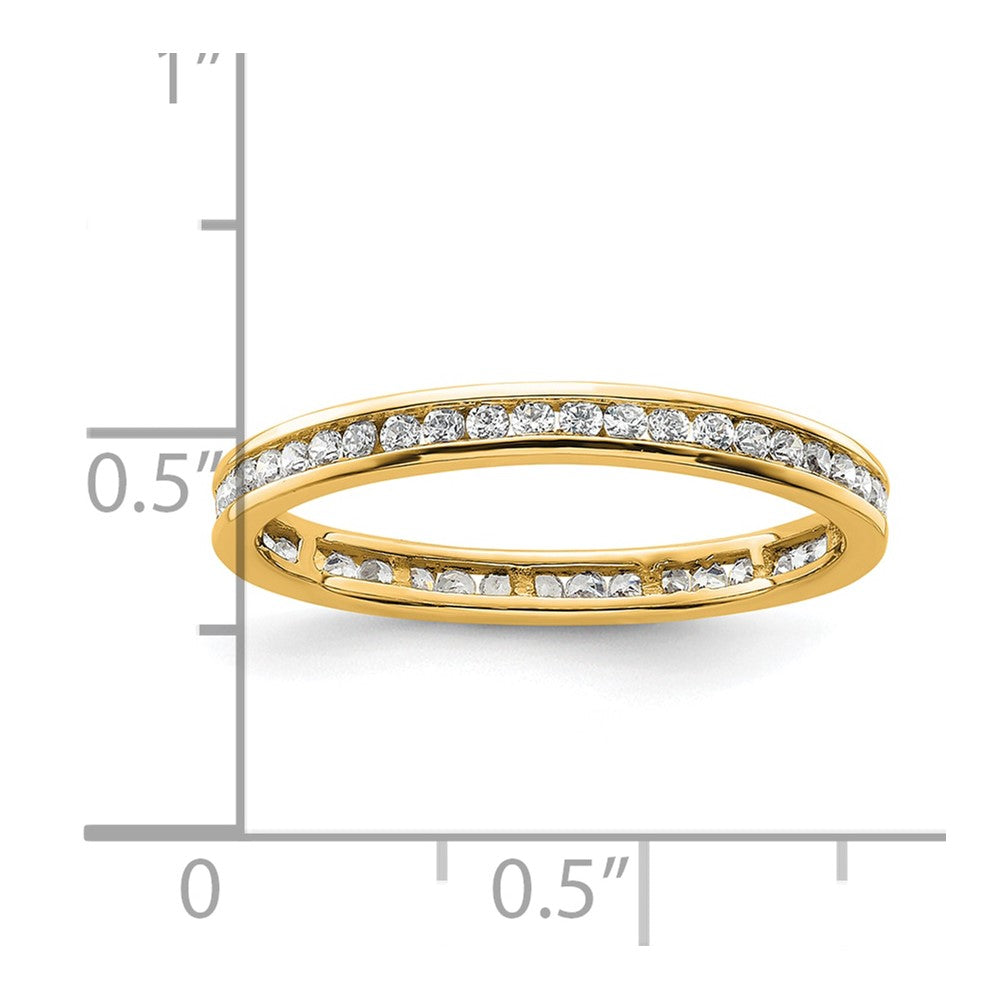 14k Polished Channel-set 1/2 carat Diamond Complete Eternity Band