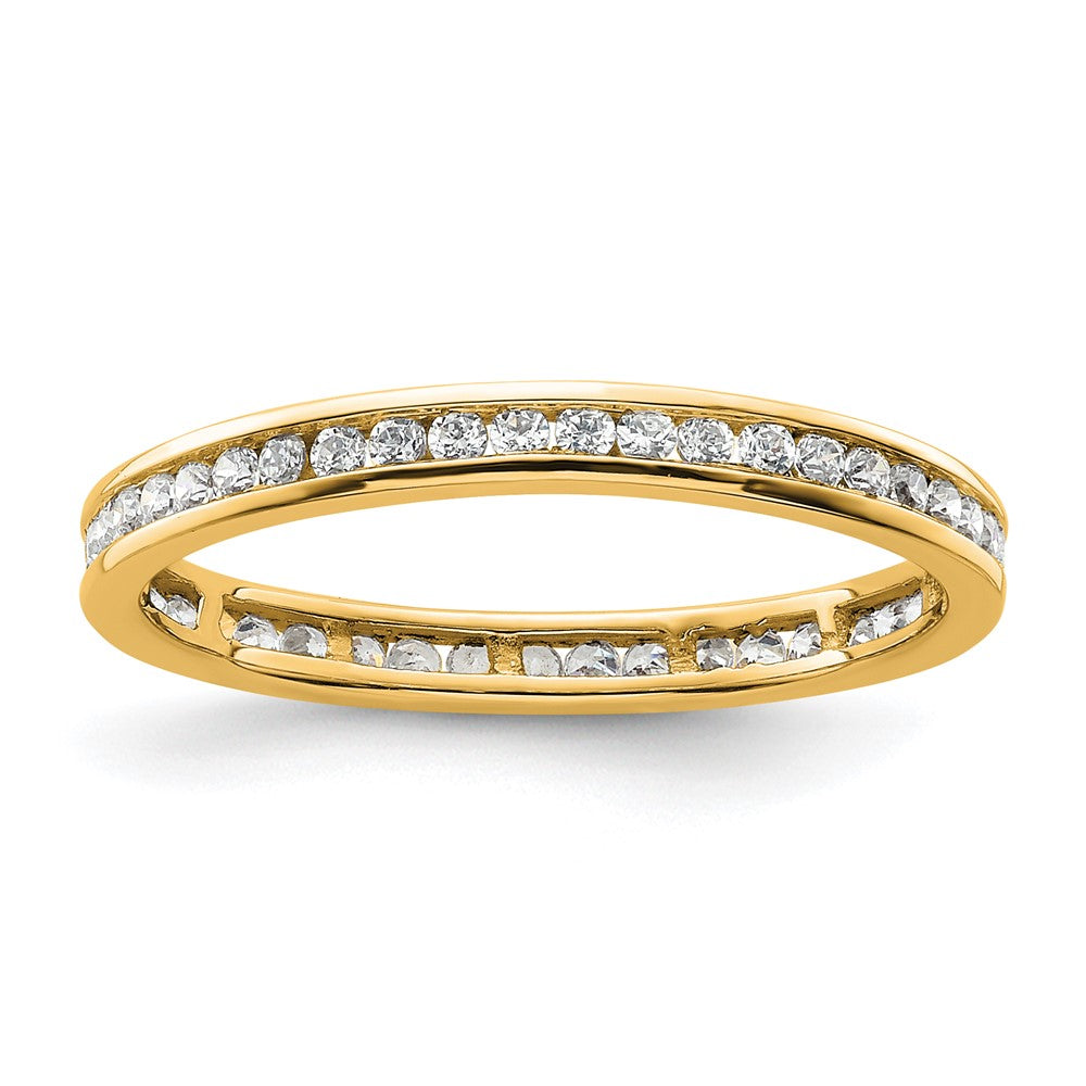 14k Polished Channel-set 1/2 carat Diamond Complete Eternity Band