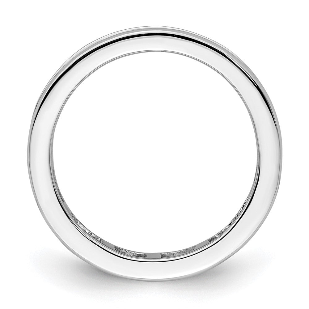 14k White Gold Polished Channel-set 1 carat Diamond Complete Eternity Band