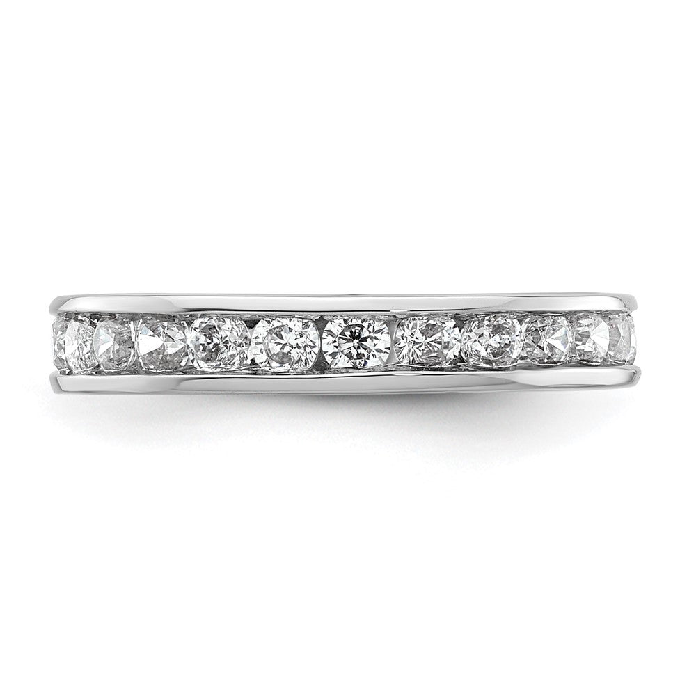 14k White Gold Polished Channel-set 1 carat Diamond Complete Eternity Band
