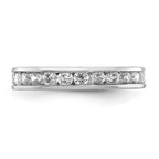 14k White Gold Polished Channel-set 1 carat Diamond Complete Eternity Band