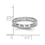 14k White Gold Polished Channel-set 1 carat Diamond Complete Eternity Band