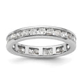 14k White Gold Polished Channel-set 1 carat Diamond Complete Eternity Band