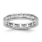 14k White Gold Polished Channel-set 1 carat Diamond Complete Eternity Band
