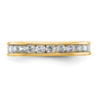 14k Polished Channel-set 1 carat Diamond Complete Eternity Band