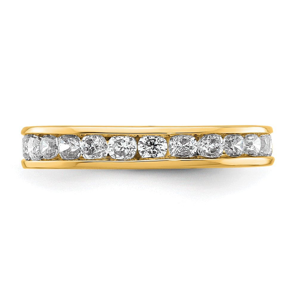 14k Polished Channel-set 1 carat Diamond Complete Eternity Band